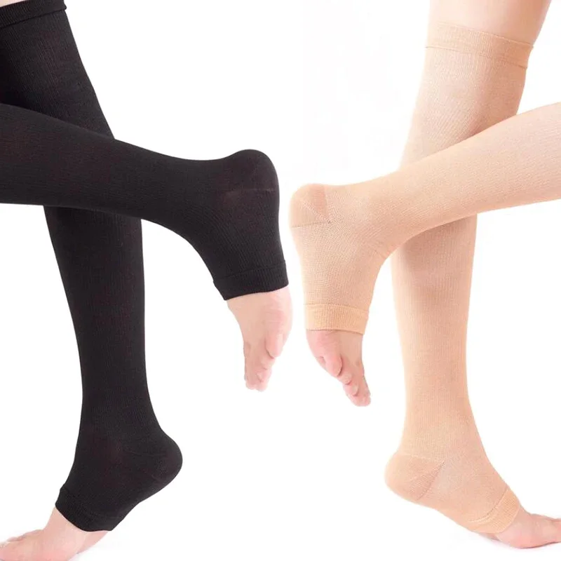 Knee Sleeve Compression - 발가락부터 무릎까지 압박 양말 1쌍, 탄력