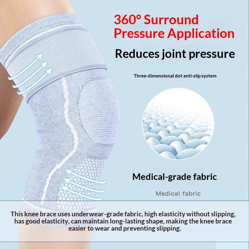 Knee Sleeve Compression - 조절 가능한 논슬립 압박 무릎 보호대