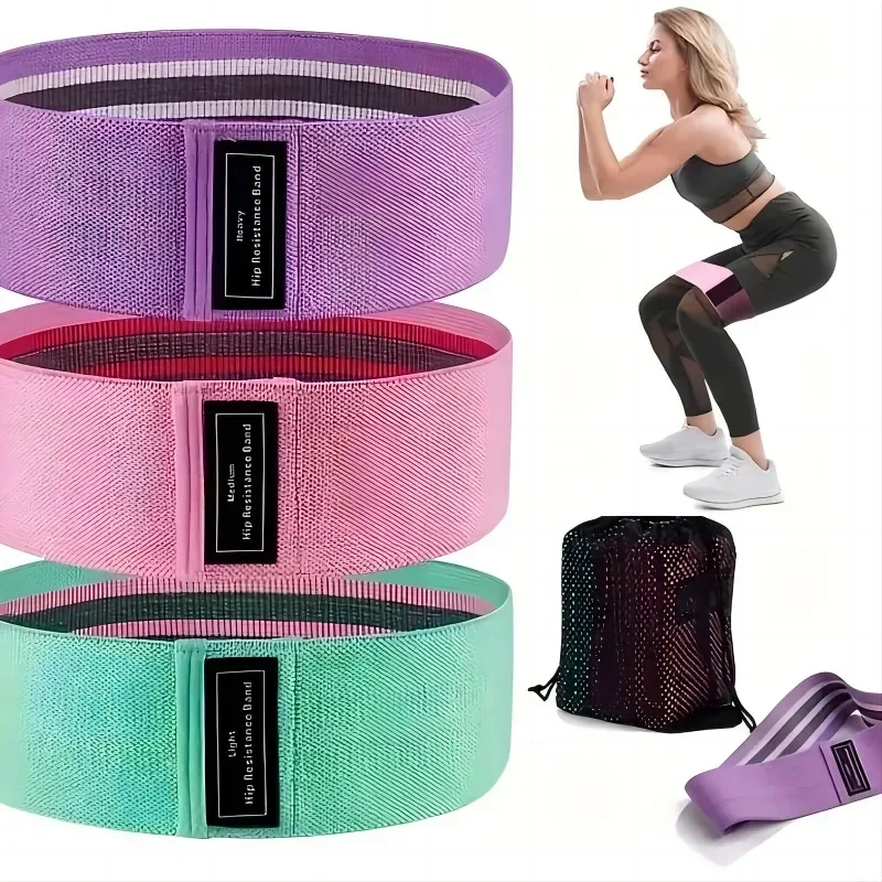 Yoga Fitness Stretching Strap - 패브릭 저항 밴드 힙 부티 밴드