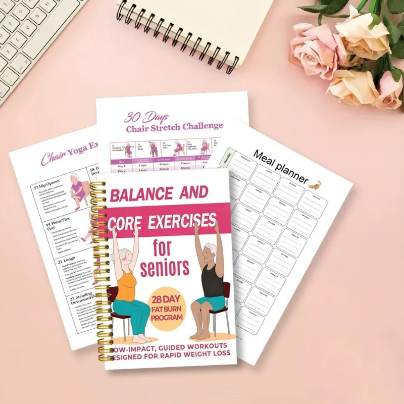 노인을 위한 의자 요가 운동 노트 50페이지 좌식 요가 - Yoga Fitness Journal 리뷰 및 가격