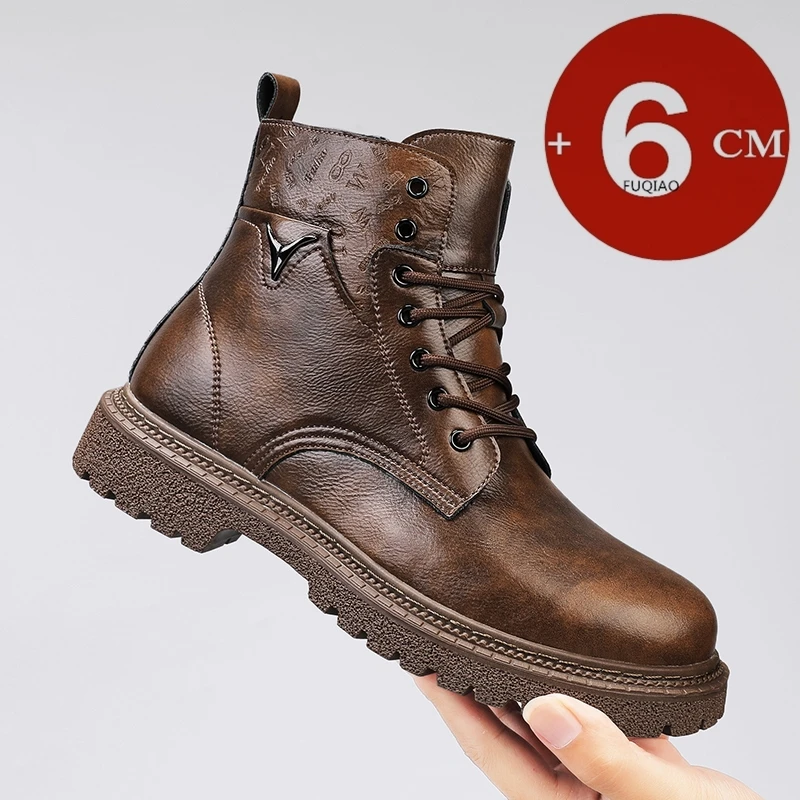 6cm 키높이 남성 부츠 가죽 야외 가을 겨울 신발 따 - Ankle Weights 리뷰 및 가격