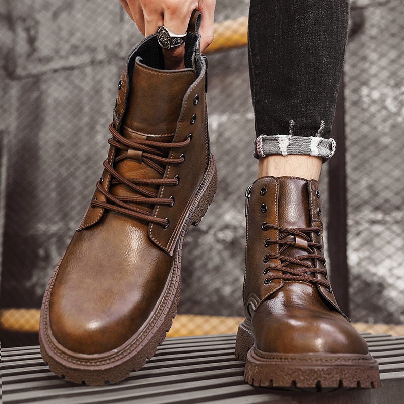 6cm 키높이 남성 부츠 가죽 야외 가을 겨울 신발 따 - Ankle Weights 리뷰 및 가격