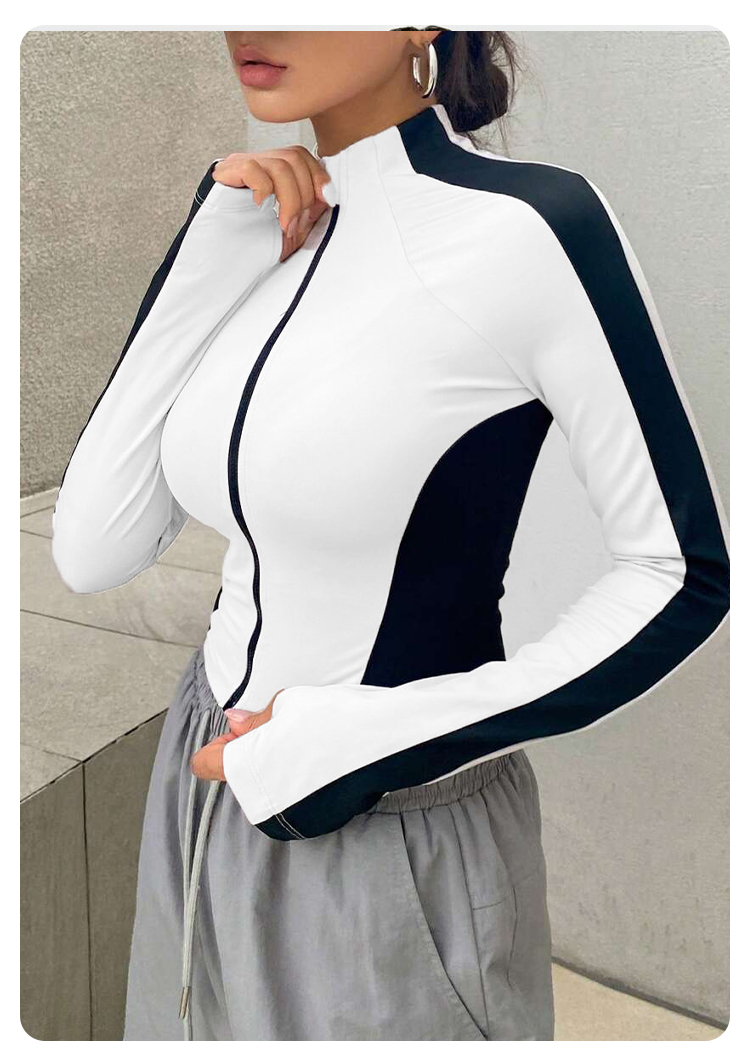요가 의류 스탠드업 칼라 재킷 아웃도어 스포츠 긴팔 여 - Yoga Fitness Top 리뷰 및 가격