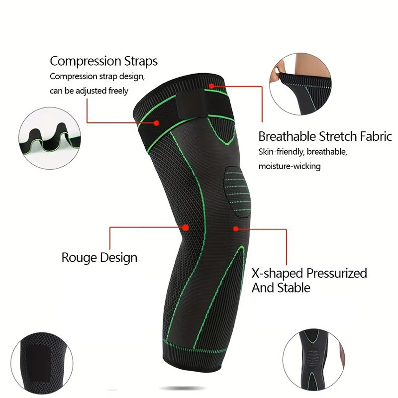 2개입 압박 무릎 보호대, 스트라이프 디자인 스포츠 슬 - Knee Sleeve Compression 리뷰 및 가격