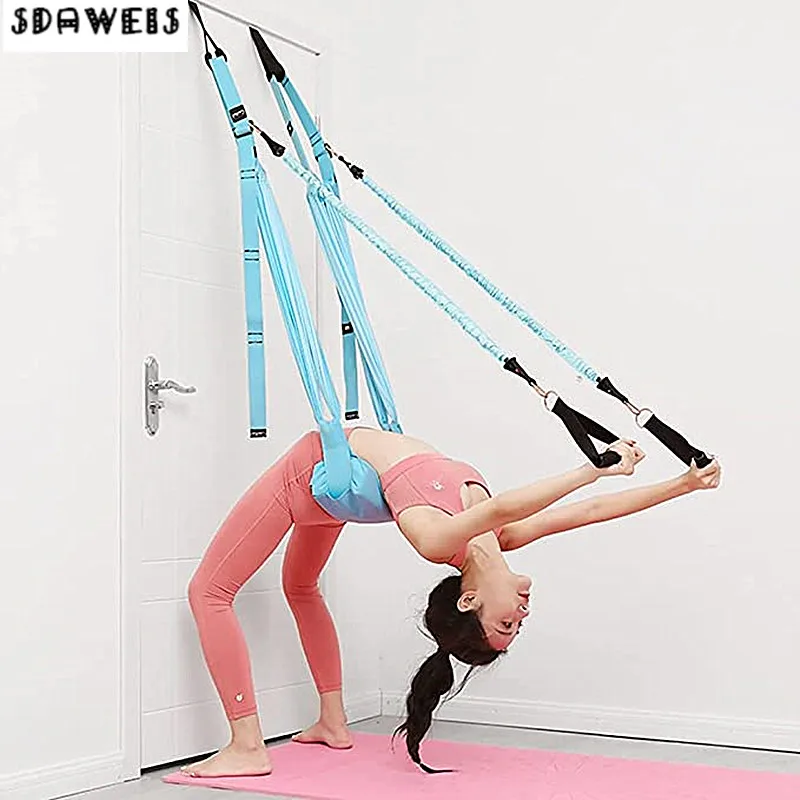 조정 가능한 공중 요가 스트랩, 신축성 있는 문 걸이  - Yoga Fitness Stretching Strap 리뷰 및 가격